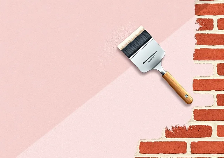 Application d'un enduit décoratif à la lisseuse sur un mur